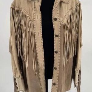 Bob Mackie Suede Fringed Jacket